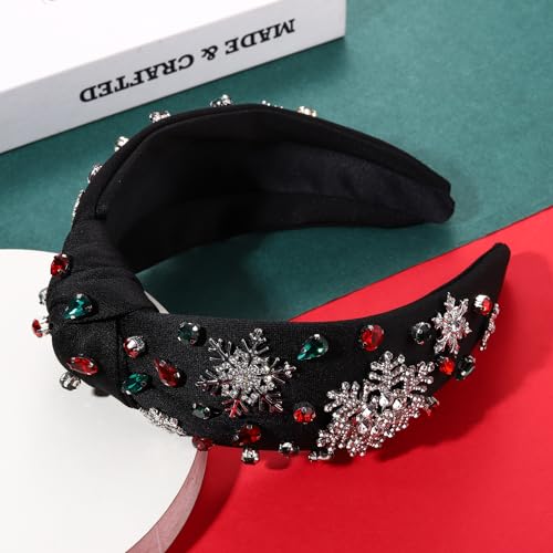 GLBCC Snowflake Headband B - Women's Christmas Pearl Rhinestone Holiday Hair Accessory