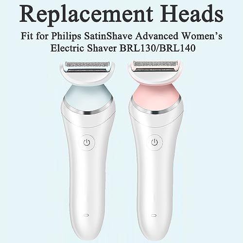 BRL140 Replacement Head Compatible with Philips SatinShave Advanced Women's Electric Shaver BRL140 BRL130 Wet and Dry Ladyshave Replacement Foil and Blade Philips Trimmer Razor Foil and Cutter (Pink)