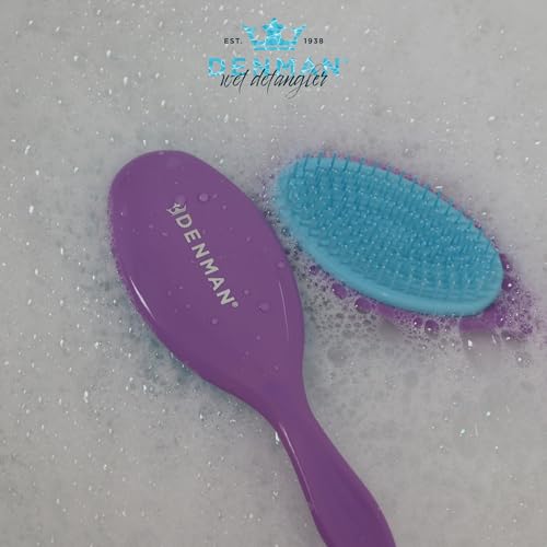 Denman Violet Wet Detangler Shower Hairbrush for All Hair Types – D95