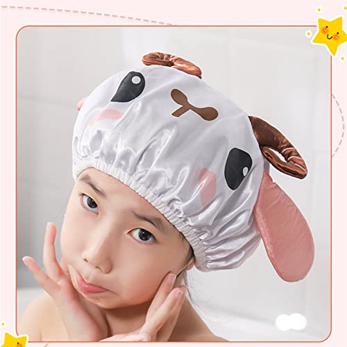 Foyadi Reusable Waterproof Shower Cap for Kids and Adults - Animal Design