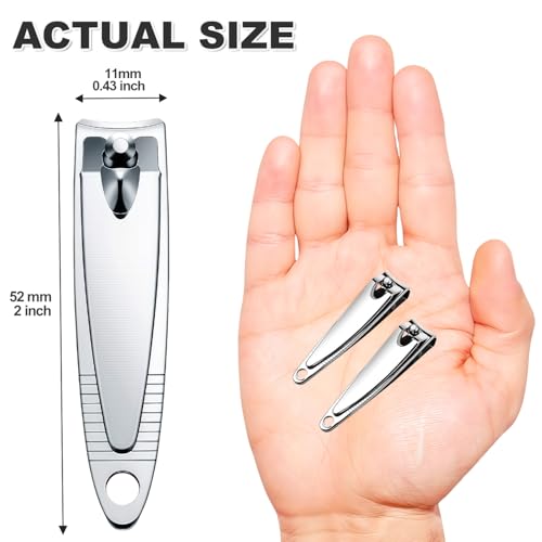 16-Piece Bulk Nail Clippers with Keychain Ring - Travel & Home Use Set