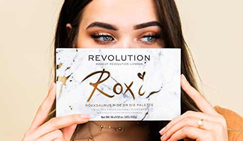 Makeup Revolution X Roxxsaurus Ride or Die Eyeshadow Palette - 18 Shades, Matte & Shimmer, Cruelty-Free