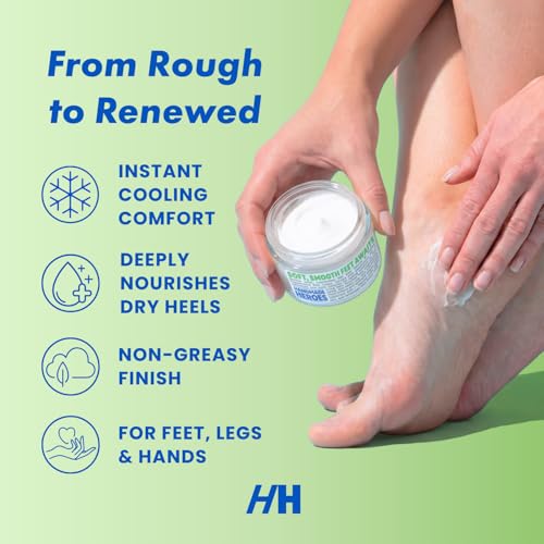 Handmade Heroes Peppermint Foot Cream - Natural Moisturizing Heel Repair
