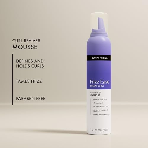 John Frieda Frizz Ease Curl Reviver Mousse, 7.2 Oz (Pack of 2) - Anti Frizz