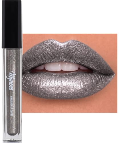 Mynena ISteel Silver Gray Shimmer Lip Gloss Hydrating & Non-Sticky