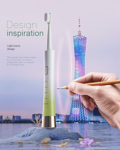 AJELU Sonic Electric Toothbrush for Adults with 8 Brush Heads