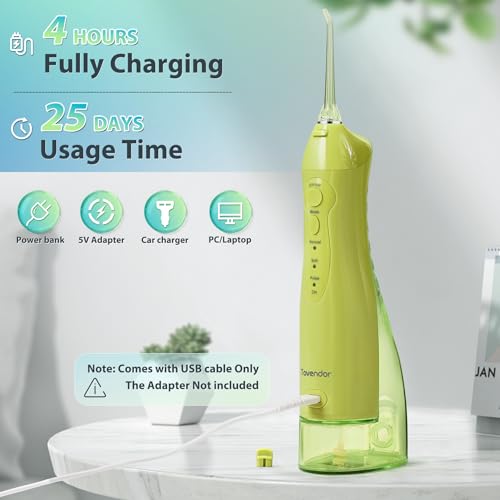 Tovendor Cordless Water Dental Flosser - 300ml Rechargeable Oral Irrigator