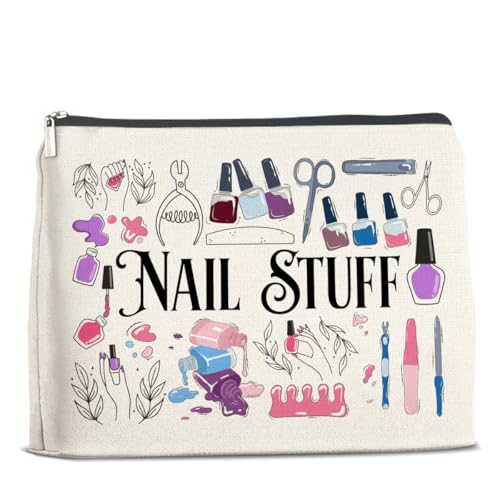 UPNEGE Nail Tech Makeup Bag J - Double-Sided Cosmetic Pouch for Women