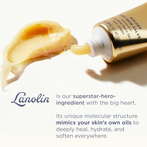 Lanolips Golden Dry Skin Salve with Lanolin, Manuka Honey & Vitamin E (25g)