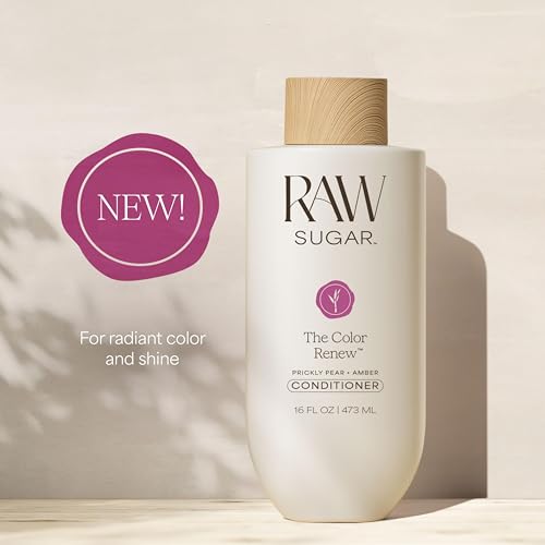RAW SUGAR Color Protect Shampoo & Conditioner Set - Vegan, Sulfate-Free, 16oz