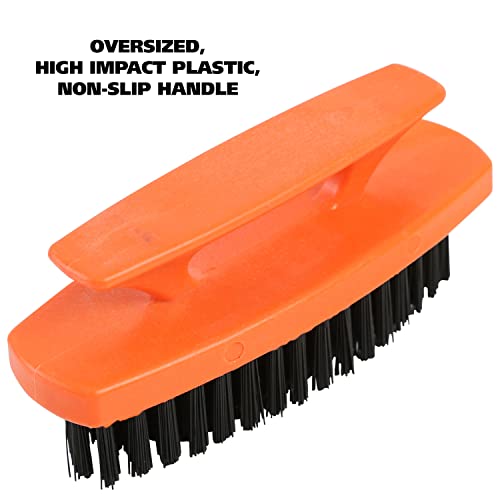 GreatNeck Nail Brush Set - 6 Pack with Stiff Bristles & Grip
