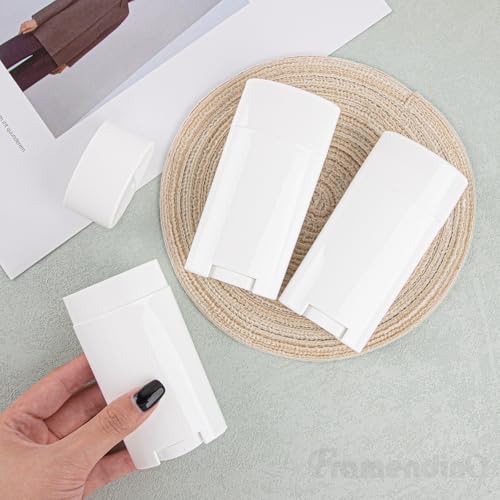 Framendino 10 Pack White 2.5 Oz Empty Deodorant Containers
