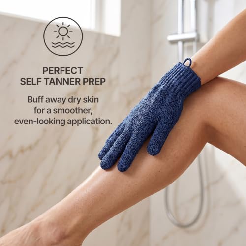 Exfoliating Shower Gloves (4 pcs) - Gentle Body Scrub for Smooth Skin