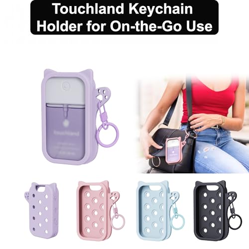 Frezonika Hand Sanitizer Case with 25 Summer Charms for Touchland 1oz Blue Case - Cat Design