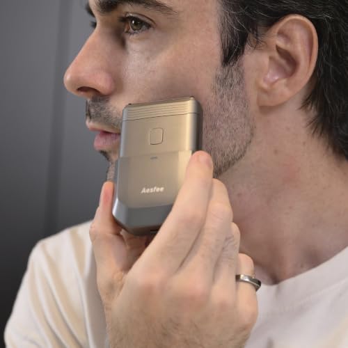 Aesfee Waterproof Dual-Action Foil Shaver for Men – Face, Head & Body, USB-C Rechargeable