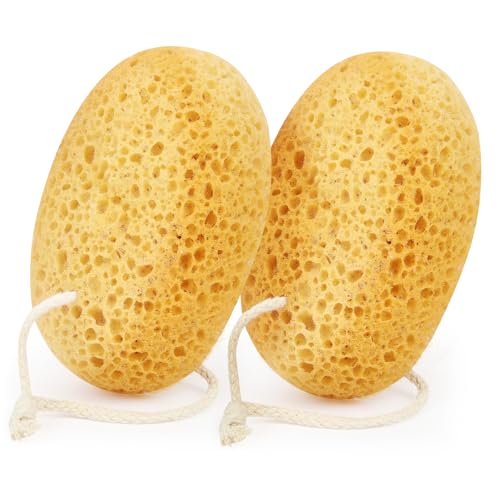 Flintronic Large Bath Sponge Set - Exfoliating Shower Sponges for Sensitive Skin