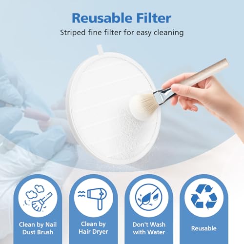 4 Pack Nail Dust Collector Replacement Filters for MelodySusie SPro/XC320J