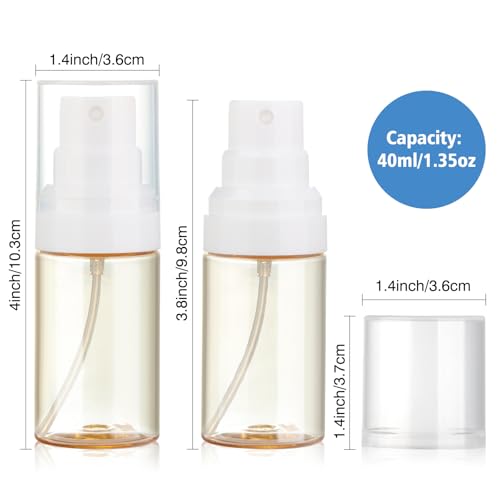 Gungtien Travel Spray Bottle Set - 2 Pack 1.35oz Fine Mist Bottles