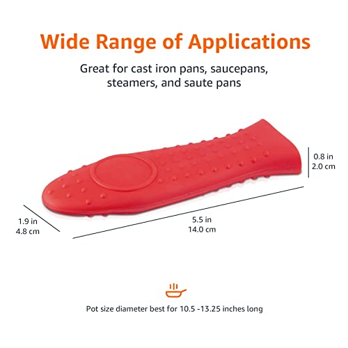 Amazon Basics Heat Resistant Silicone Hot Handle Holder - Pack of 2