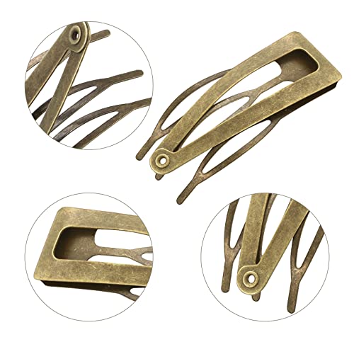 Chinco 24 Pcs Double Grip Metal Snap Hair Clips - 2 Inch