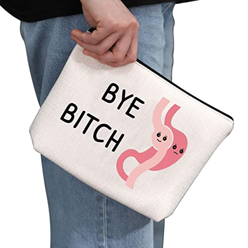 Bye B*tch Canvas Makeup Bag - Funny Bariatric Surgery Recovery Gift Pouch