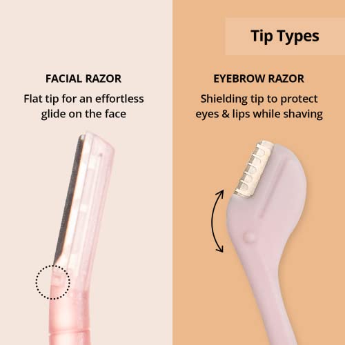 Carmesi Facial & Eyebrow Razor Set - Painless Hair Removal for Face & Brows
