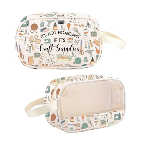 Craft Supplies TM Canvas Makeup Bag - Funny Gift for Crafters & Sewers