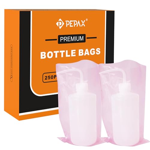 PEPAX Pink Tattoo Bottle Bags 250pcs - Disposable Squeeze Bottle Covers