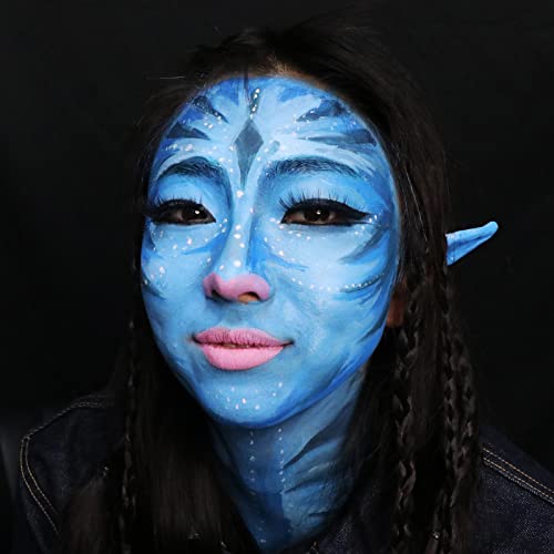 MEICOLY Cream Royal Blue Face Body Paint,2.37Oz Large Tube Water Based Full Body Paint for Adult and Kid,Single Tube Dark Blue Face Paint for Smurf Mystique Cosplay Avatar Makeup,Halloween SFX Makeup