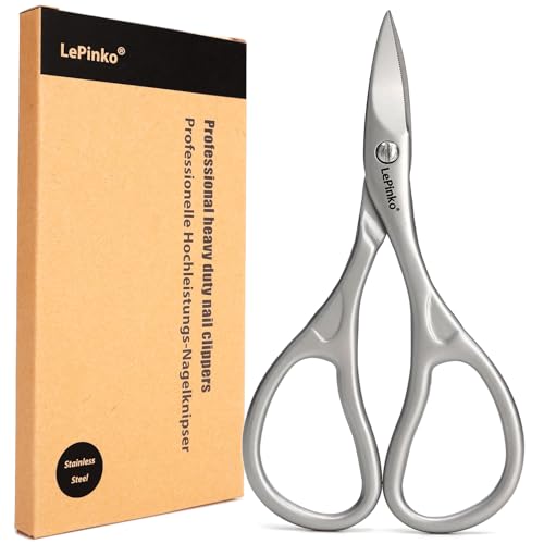 Heavy Duty Nail Scissors with Micro-Serrated Blades - Precise Grooming Tool