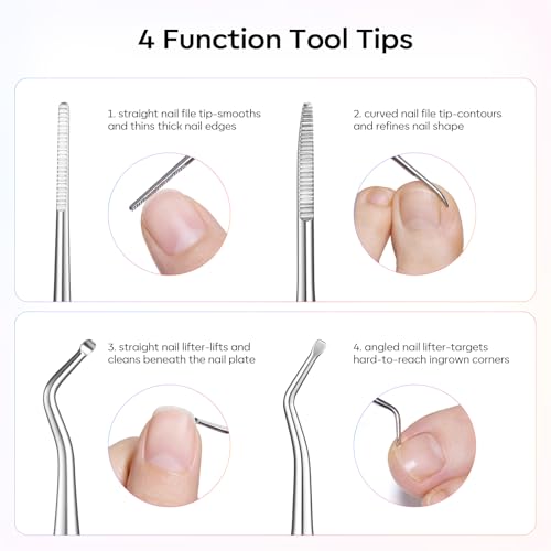 FAMILIFE Stainless Steel Pedicure Kit - 4 Pcs for Ingrown Nails