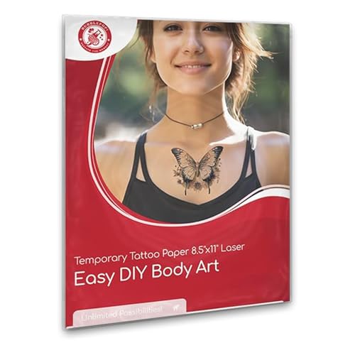 BubblePop! Printable Temporary Tattoo Paper - 10 Sheets, Skin-Safe & Water-Resistant