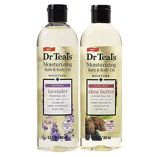 Dr Teal's Bath & Body Oil Gift Set - Lavender & Shea Butter, 2 Pack