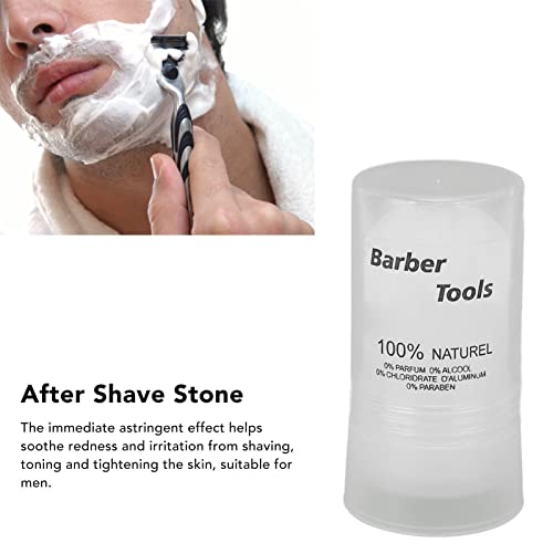 ZJchao After Shave Alum Stick for Skin Relief, Nicks & Redness, Portable & Fragrance-Free