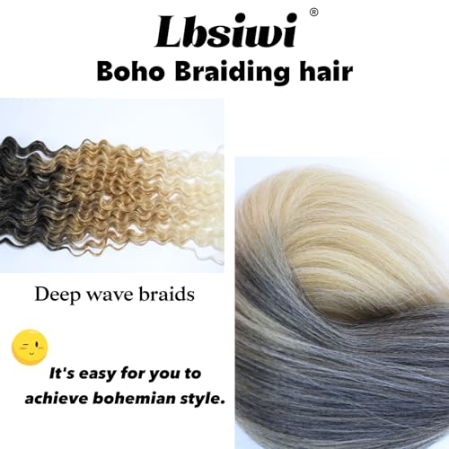 Ombre Blonde Pre Stretched Braiding Hair 26 Inch 1B/27/613 (Pack of 6)
