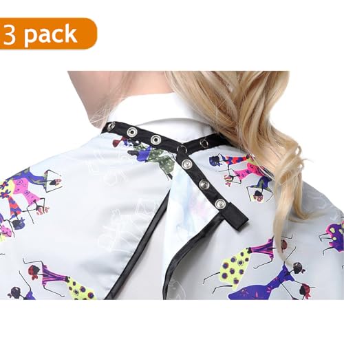 PERFEHAIR Makeup Cape for Women - 3-Pack Waterproof Adjustable Bib for Stylists