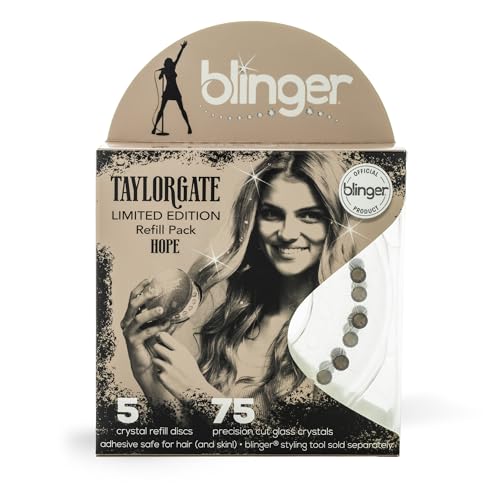 Blinger® Smokey Topaz Refill Pack - 75 Precision-Cut Glass Crystals
