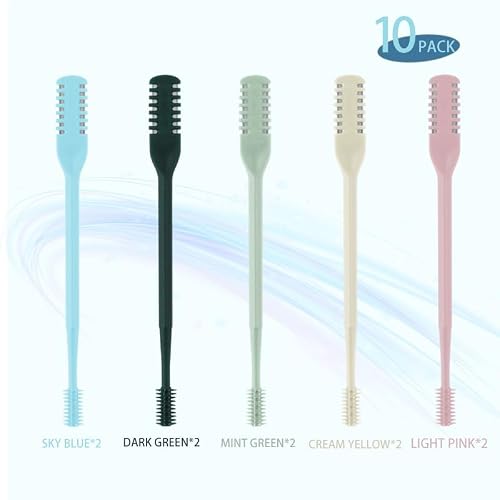 10Pcs 2-in-1 Nose Hair Trimmer, Nasal Hair Cutter, Double Sided Nose Hair Cutter, Portable 360¡Æ Rotating Manual Nose Hair Trimmer for Men and Women, Colorful