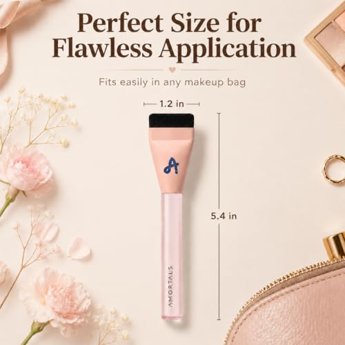AMORTALS Ultra Thin Flat Top Foundation Brush for Flawless Application