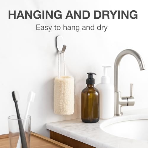 Natural Loofah Body Scrubber Sponge 4-Pack for Exfoliation