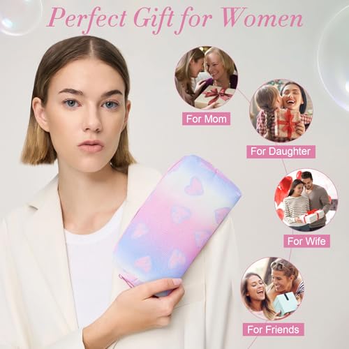 DALINEEYI Small Shiny Heart Makeup Bag & Brush Pouch – Portable Cosmetic Organizer