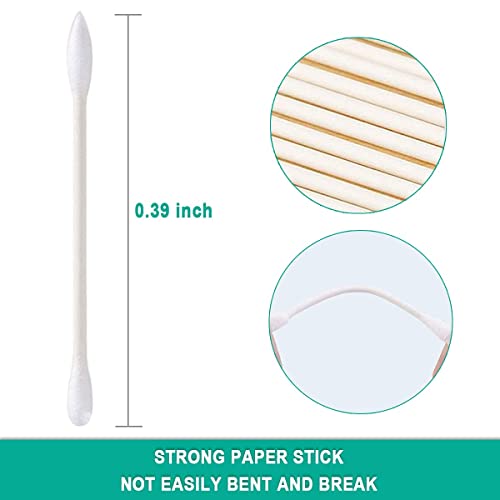 HQSLsund Individually Wrapped Cotton Swabs - 400 Pack White Double-Tipped