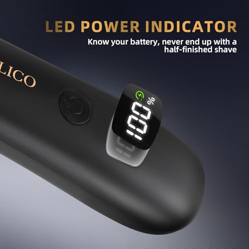 Pubic Hair Trimmer for Men, Manscape Body Hair Trimmer, Ceramic Blade Body Shavers with USB-C Charging, Replaceable Heads Ball Razors with Led Display, 90 Minutes Shaving, Ideal Gift for Men