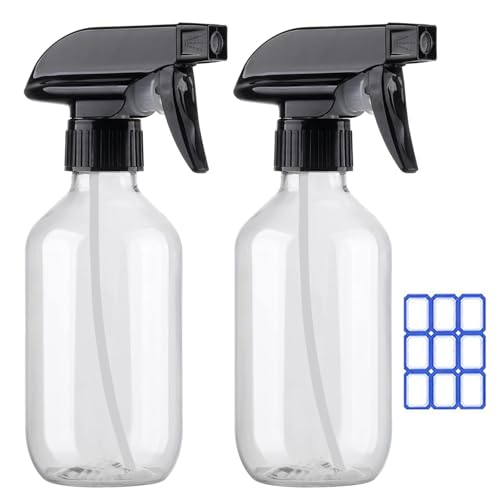 10oz Plastic Spray Bottles - 2 Pack for Plants, Cleaning & More
