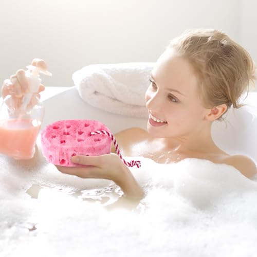 Boao 5-Pack Bright Color Soft Bath Sponges for Gentle Exfoliation
