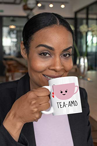 Funny 'Tea Amo' Mug - 11oz Ceramic Coffee Cup for Gifts