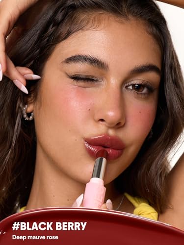 SHEGLAM Silk Lip Oil Balm 404 Black Berry - Hydrating Lip Treatment with Shine