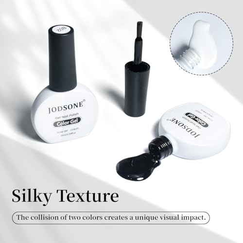 JODSONE Gel Nail Polish Set - 10ml Black & White, 2pcs