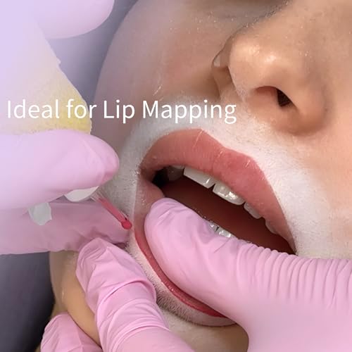 Ink Permanent Eyebrow Mapping Kit with White Paste, Precision Brush & Cotton Swabs