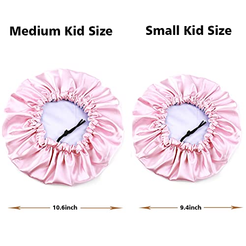 Kids Satin Bonnet Sleeping Cap - Adjustable & Reversible for Toddlers